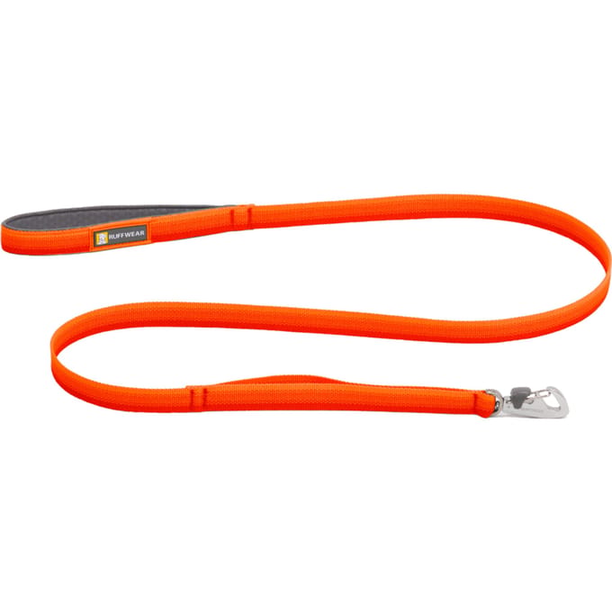 Ruffwear Front Range hondenriem, Blaze Orange 150cm lang, 19mm breed hond