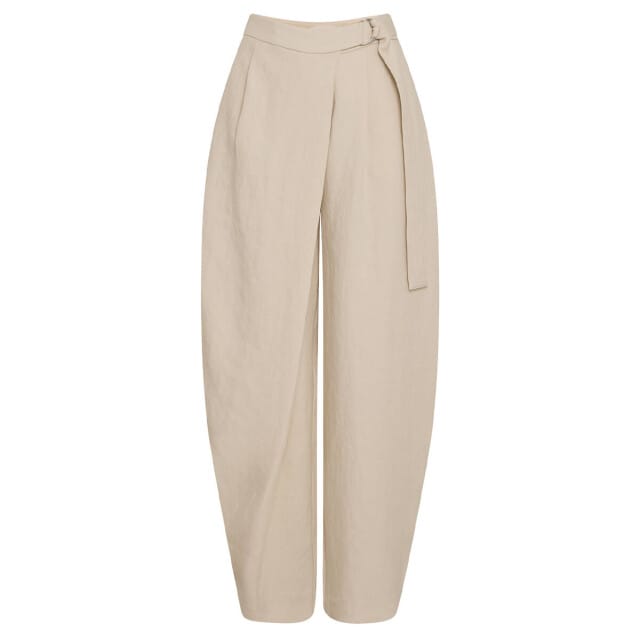 wide fit broek van viscosemix model 'Zein'