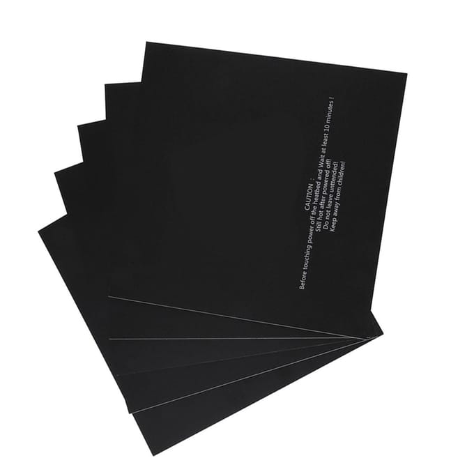 5 stuks 220x220mm 3D Printer Onderdeel Verwarmd Bed Plaat Print Stickers black
