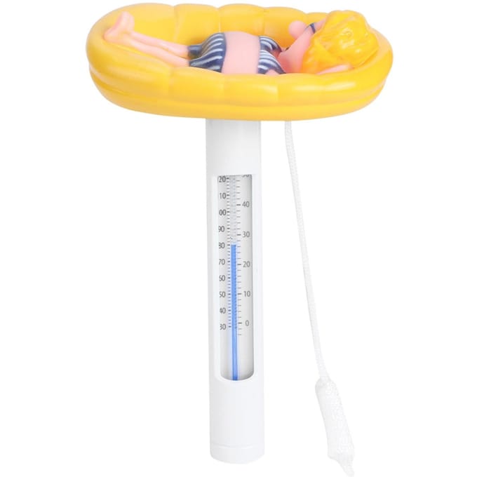 Leuke Cartoon Vorm Drijvende Zwembad Thermometer Temperatuurmeter Met ℉℃ Weergave geel