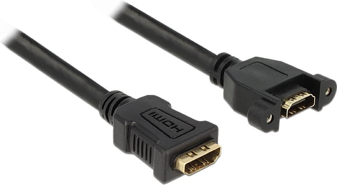 HDMI (v) - HDMI (v) koppelstuk / inbouw - versie 1.4 (4K 30Hz) - 0,25 meter