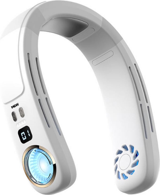 M&W Draagbare Nekventilator Gezichts Ventilator - Koelelement USB Oplaadbaar Airco