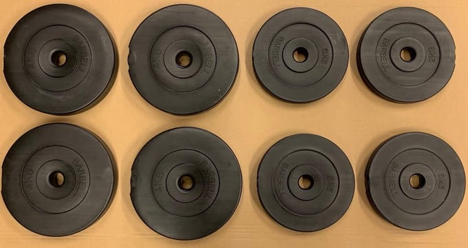 Haltergewichten Halterschijven set - 4x4kg 4x2kg 8 stuks - 26,5mm