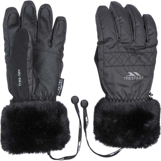 Trespass Vrouwen/dames Yanki-handschoenen (Zwart)