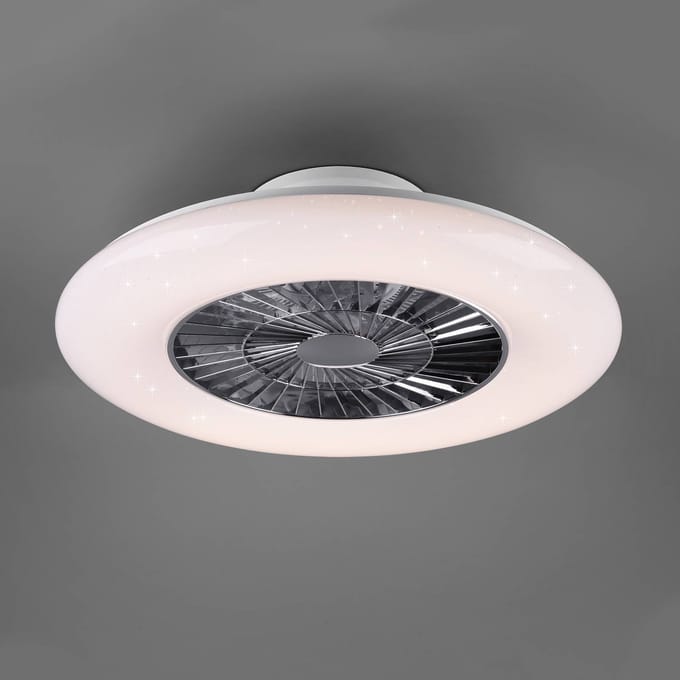 Reality Leuchten LED plafondventilator Visby, Ø 60cm, Tunable White