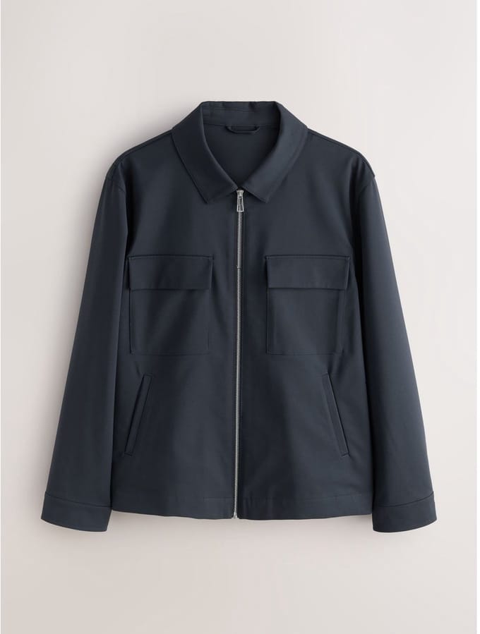 Next - Heren - N. Premium formeel jasje van technische stof met stretch - Blauw