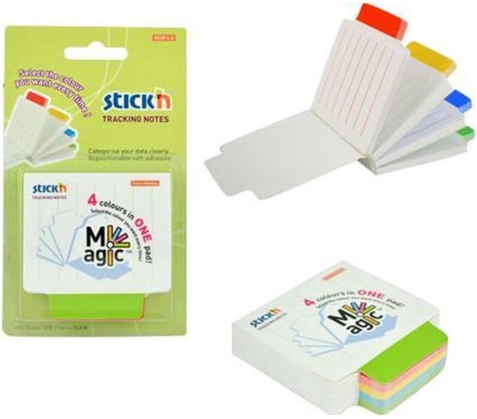 Stick'n Bladwijzers - Bookmark - sticky notes - 70x70mm - Gelinieerd - 100 index tabs