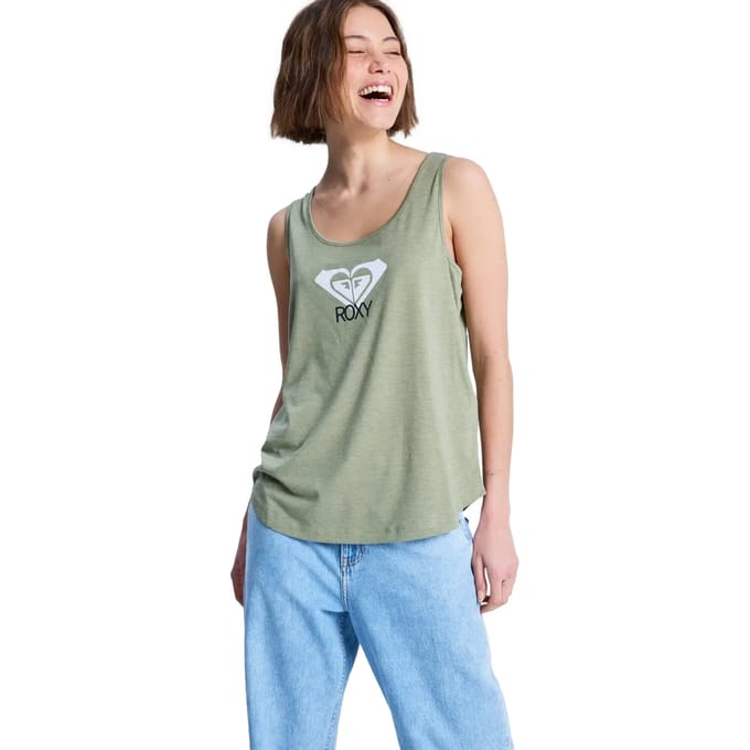 Roxy Surfclassic Tan T-shirt Met Korte Mouwen Groen S Vrouw