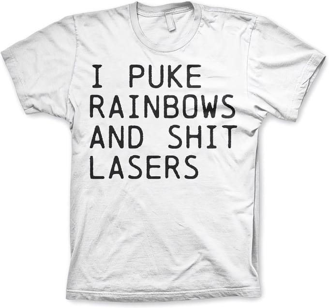 Hybris I Puke Rainbows And Shit Rainbow s T-shirt White