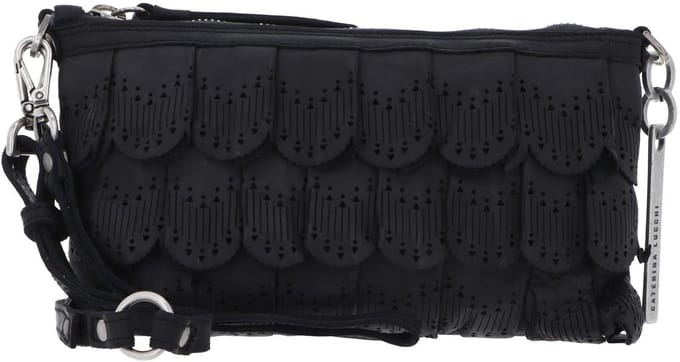 CATERINA LUCCHI Leren schoudertas Loretta Pochette Nero zwart