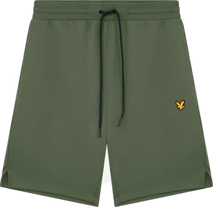 Lyle & scott fly fleece shorts in de kleur groen.