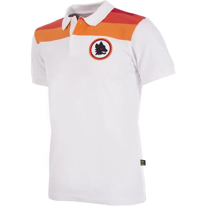 COPA - AS Roma Uit Polo - Heren - Korte Mouw - Wit - S