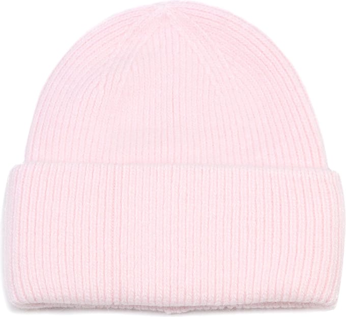 Lichtroze wollen damesmuts - wintermuts voor dames - roze - wol/acryl - one size - STUDIO Ivana