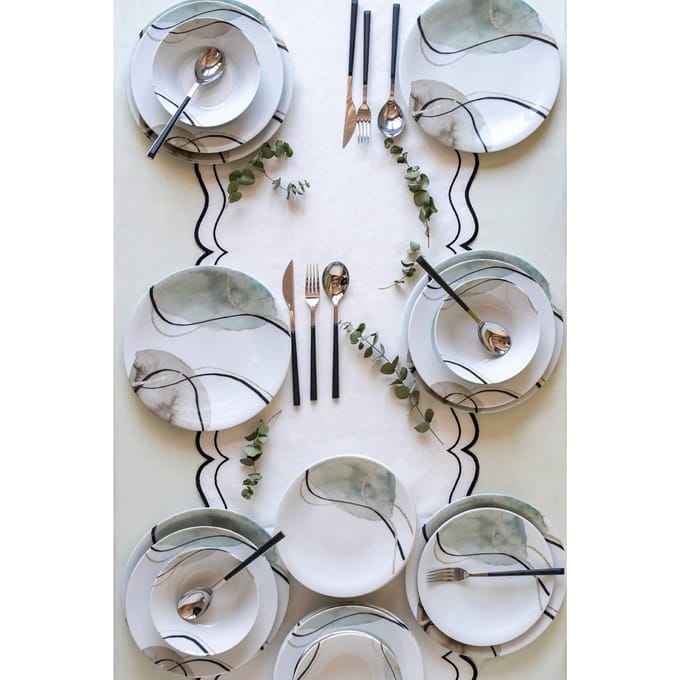 Asir - Dinerset - 24-delig - Veelkleurig - 27 x 27 cm