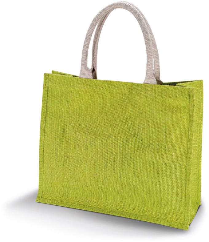 Kimood Jute Strandtas KI0219 - Lime - One size