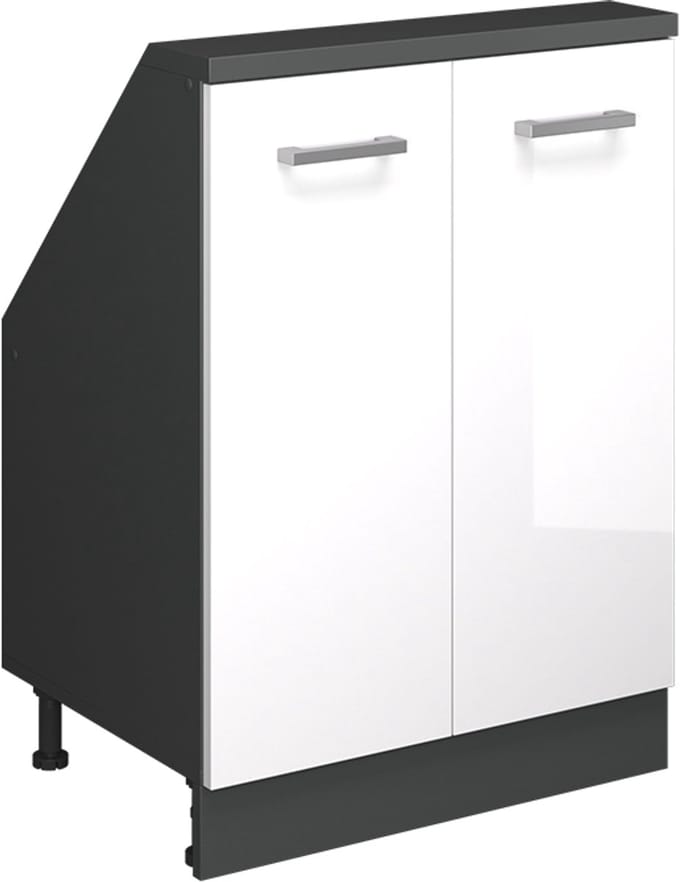 Vicco Rion Kast voor schuine wand – met 2 deuren Wit hoogglans/antraciet