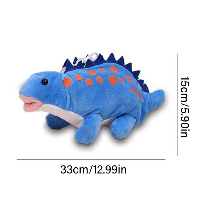 Dinosaurusvormige Etui Creatieve Grote Capaciteit Pluche Etui Pennendoos School Kantoor grijs