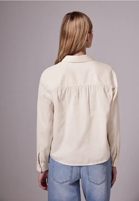 Overhemdblouse met structuur