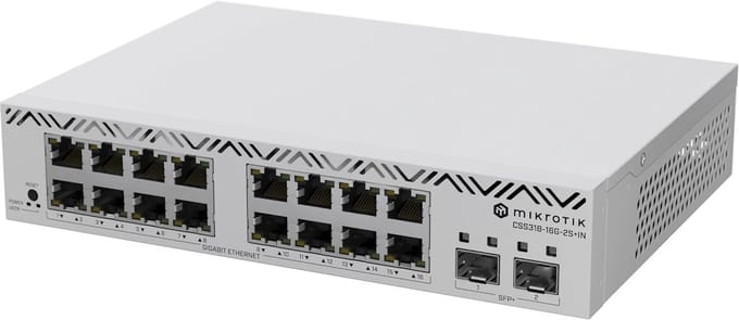 Managed Netwerk Switch met 16 Gigabit Poorten en 2 SFP+ Uplinks