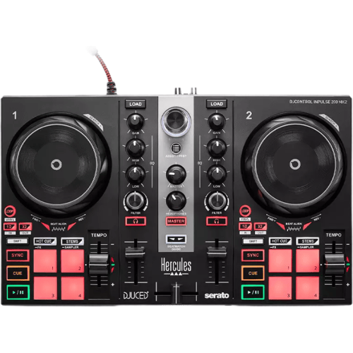 Hercules DJControl Inpulse 200 MK2 - DJ Controller met Serato DJ Lite & DJUCED - 2 Decks & 8 Pads