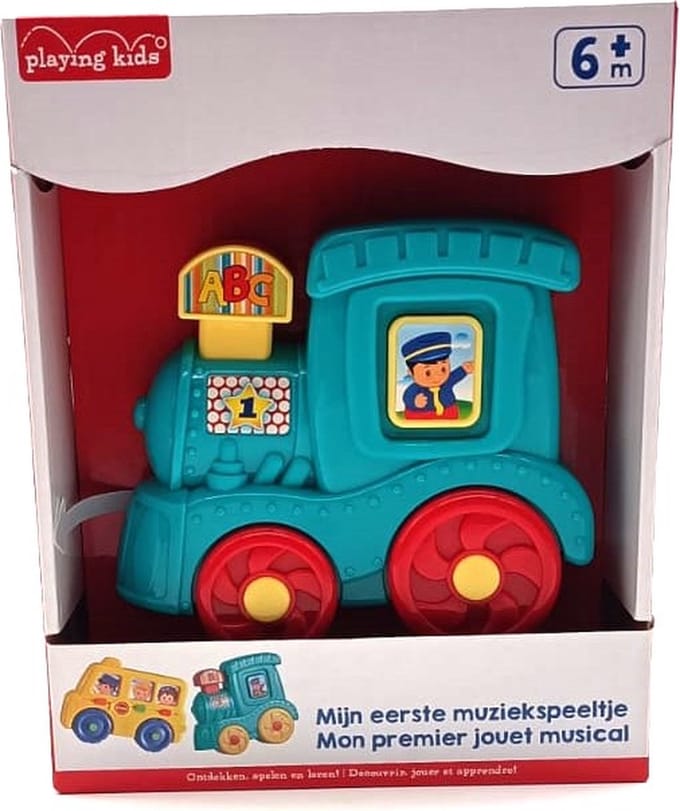 Muzikale Locomotief - Educatief Speelgoed - Playing Kids - 6+m