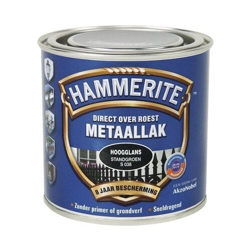 Hammerite Metaallak Direct over Roest Hoogglans - S038 Standgroen