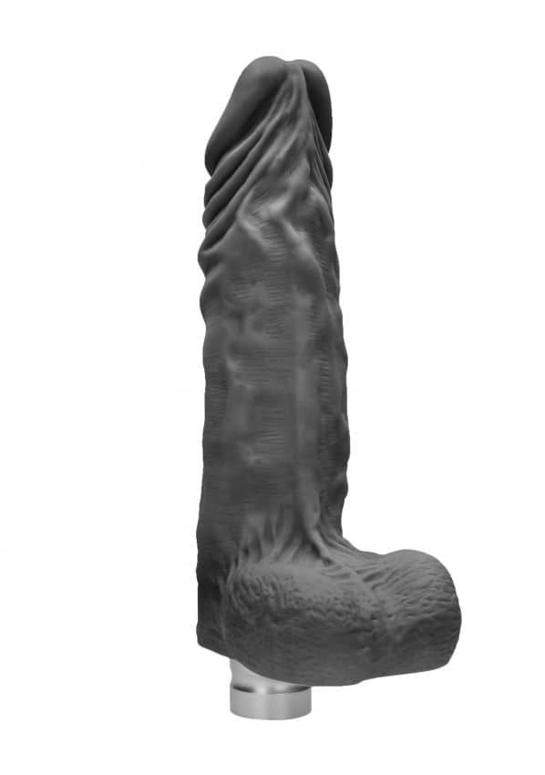 Realrock 10-25 cm Vibrating Dildo With Balls - Black