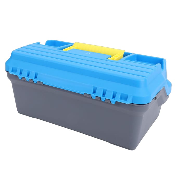 Vis Tacklebox Multifunctionele Plastic Vis Lure Opberg Organizer voor Visgereedschap Aas blue