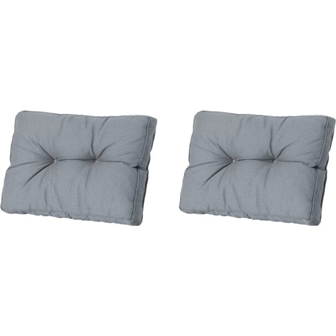 Madison - Florance Rugkussen Rib grey - Ca. 43x73 cm - Set van 2