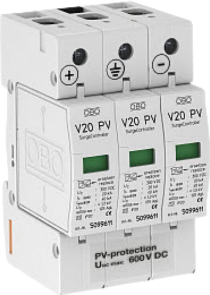 OBO Bettermann SurgeController V20 driepolig voor PV-installaties 600V DC, 5094605