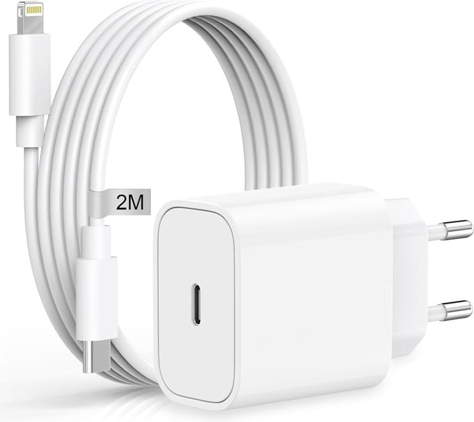 20W USB C Adapter / Oplader Met 2M USB C kabel geschitk voor lightning naar usb C - Oplader / Snellader