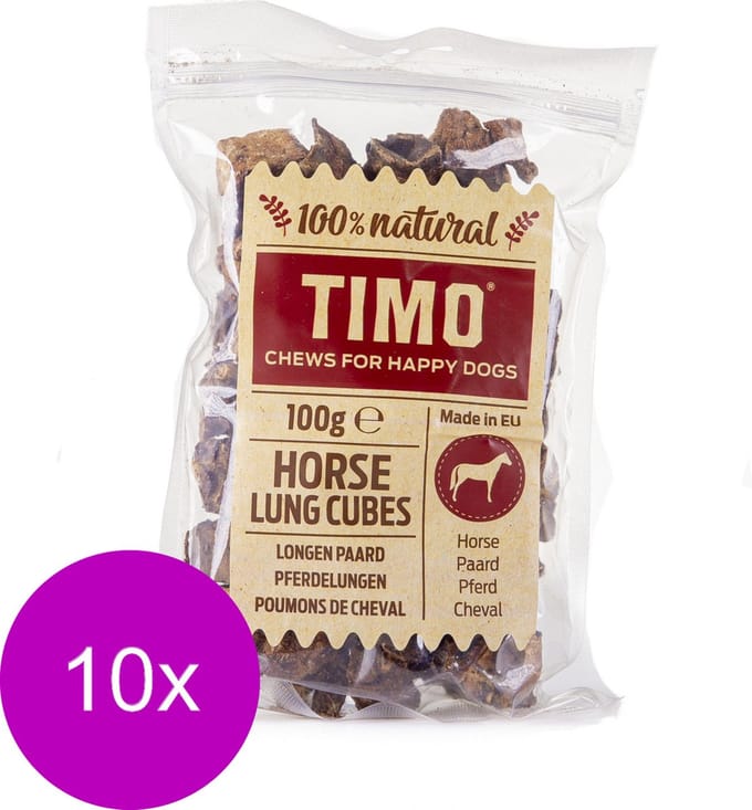 Timo Longen - Hondensnacks - 10 x Paardenvlees 100 g