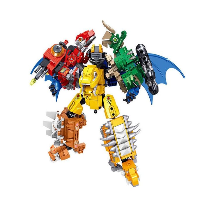 Dinosaurus Transformator Robot Bouwstenen Monteren Vervorming Dino Wereld Bouwpakket Figuren Bakstenen Educatief Speelgoed