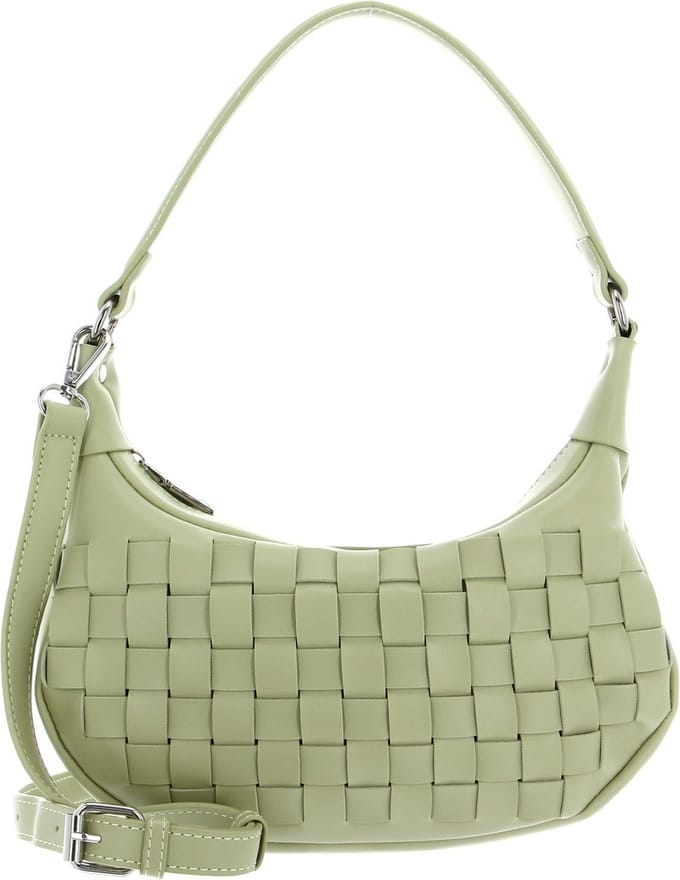 SEIDENFELT MANUFAKTUR Schoudertas Malilla Halfmoon Hobo Bag Soft Green Lichtgroen