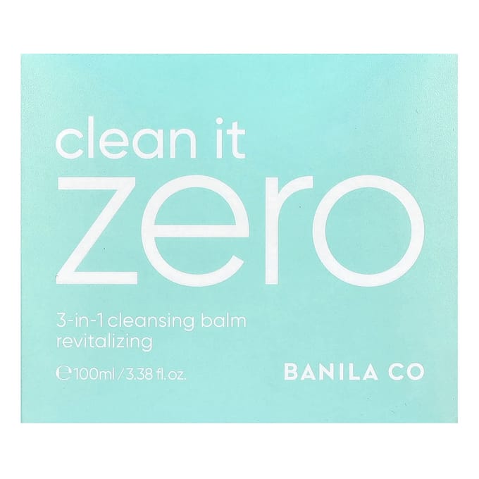 Banila Co, Clean It Zero, 3-in-1 Cleansing Balm, Revitalizing, 3.38 fl oz (100 ml) white