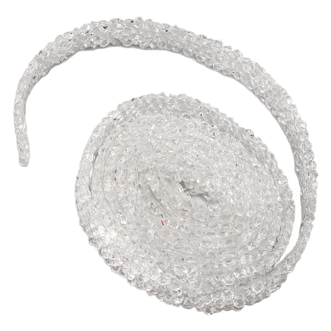 Strass Strip 5 Yards Lang 0,4 Inch Breed Transparant Wit Veilig Duurzaam Kristallen Lint voor Bruiloft white