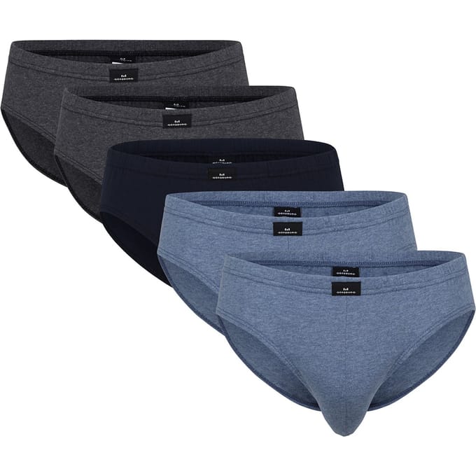 Gotzburg heren slips (5-pack) - blauw en grijs