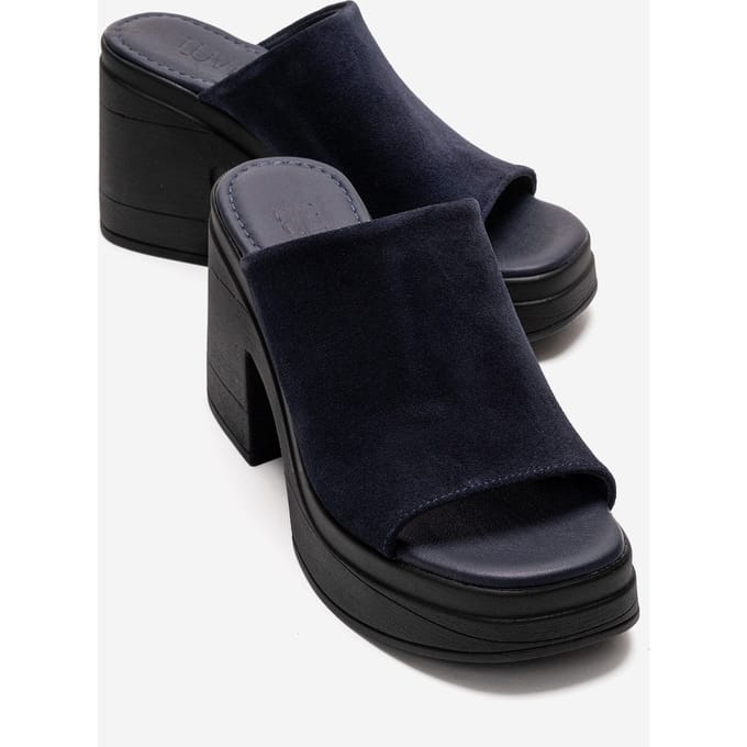 Nola Leer Platform Mules (Women)