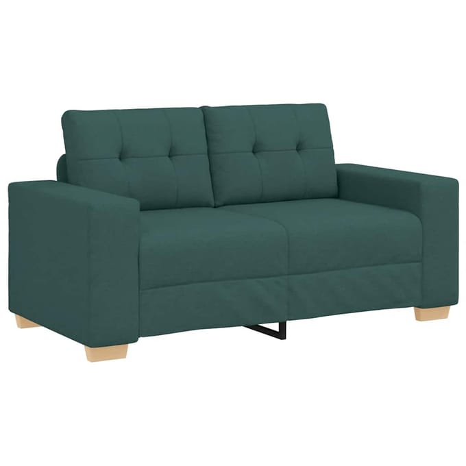 vidaXL - Loveseat - Sofa - Donkergroen - 160x77x82 - cm - Stof