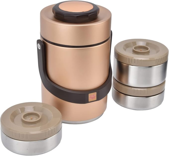 Geïsoleerde Lunchpot - Dubbele Wand - Warme Maaltijden - Roestvrij Staal - 2000 ml