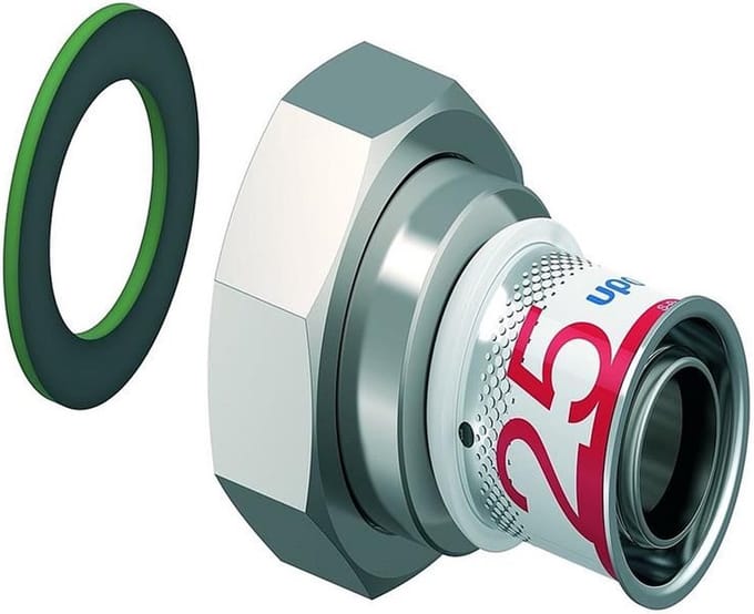 Uponor S-Press Plus schroefkoppeling - 5/4 binnendraad x 25 mm pers