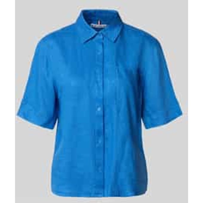 loose fit linnen blouse met borstzak