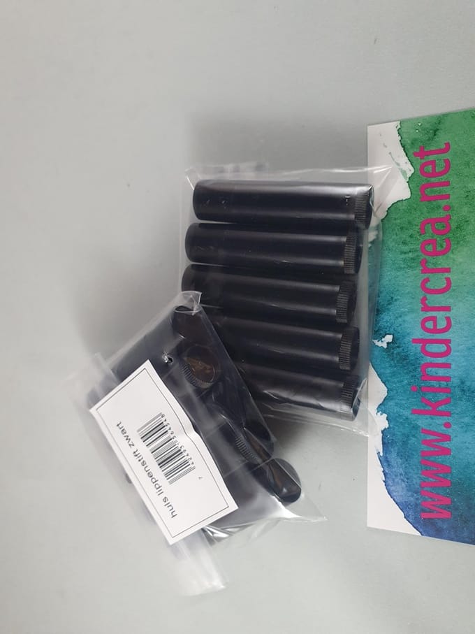huls lippenstift zwart (leeg) 5 stuks