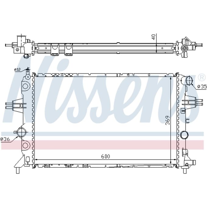 Radiator, motorkoeling NISSENS 63249A