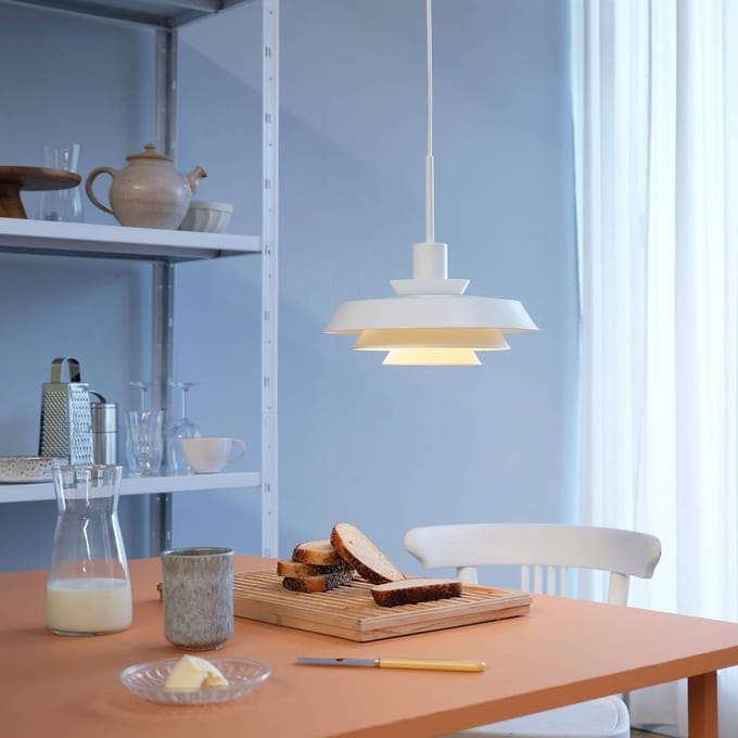 Dyberg Larsen DL30 hanglamp Ø 30 cm, wit