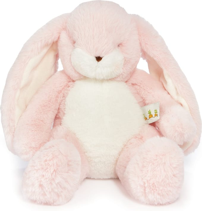 Bunnies By The Bay Nibble konijn - Knuffeldier - Geborduurde details - 30 cm - Roze