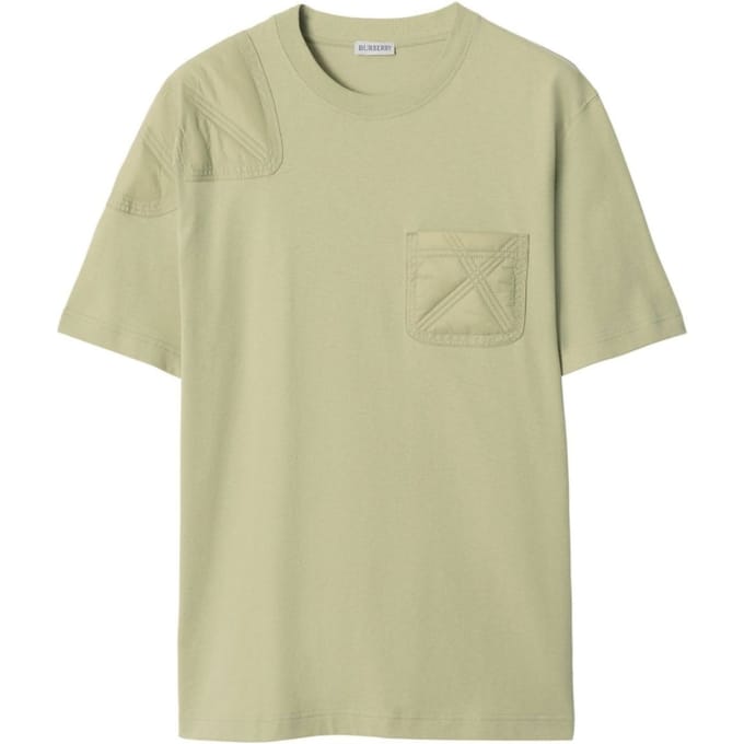 Burberry Panelled Jersey Hunter Green T-shirt