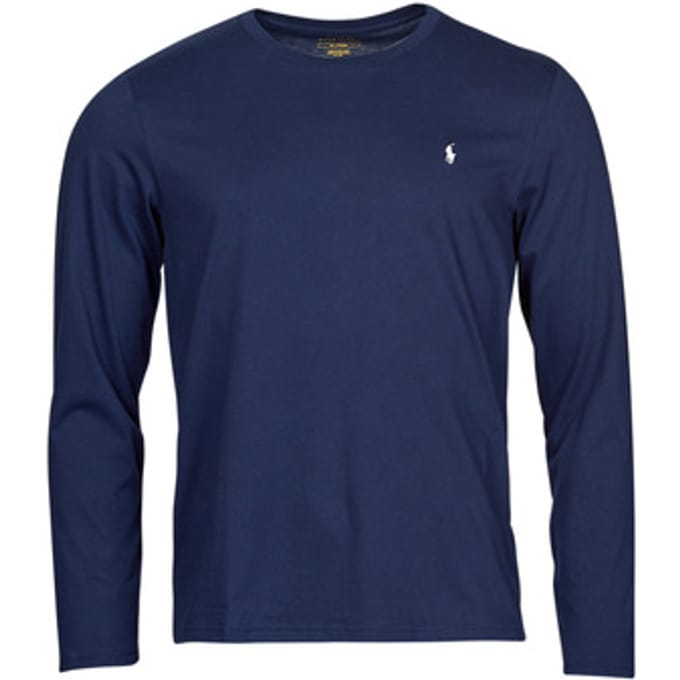 Katoenen shirt met lange mouwen en labelstitching