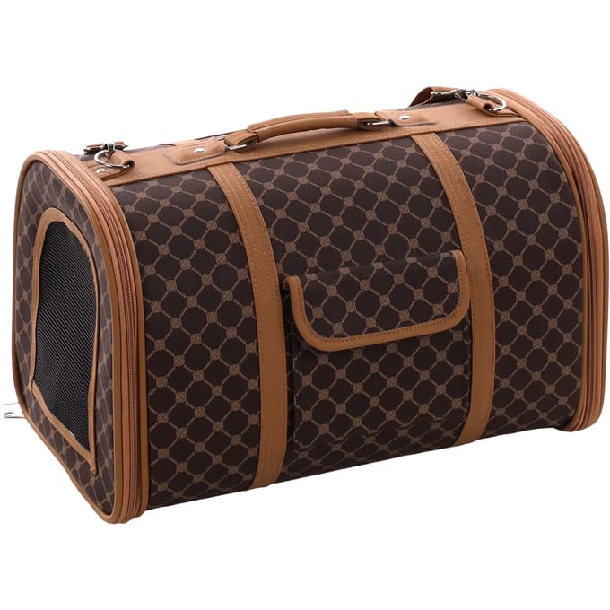 FLAMINGO Huisdierendraagtas Chloe 2 45x26x26 cm bruin