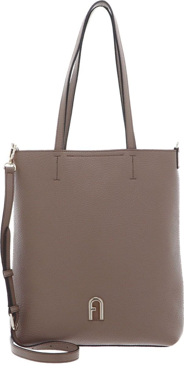FURLA Leren Schoudertas Primula Tote Bag Greige Lichtbruin